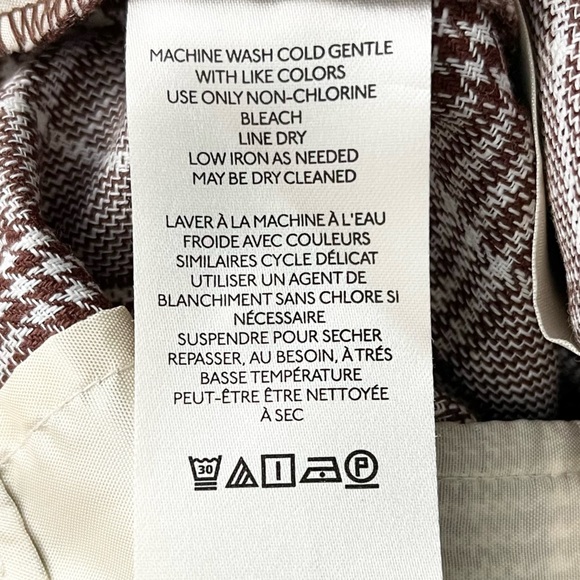 Anthropologie Maeve Pleated Plaid Trousers 14 NWT - Picture 10 of 11